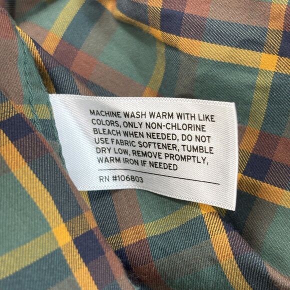 Duluth Trading Untucked Soft Skills Shirt Men's XXL Green Plaid Stretch Button - Picture 7 of 8